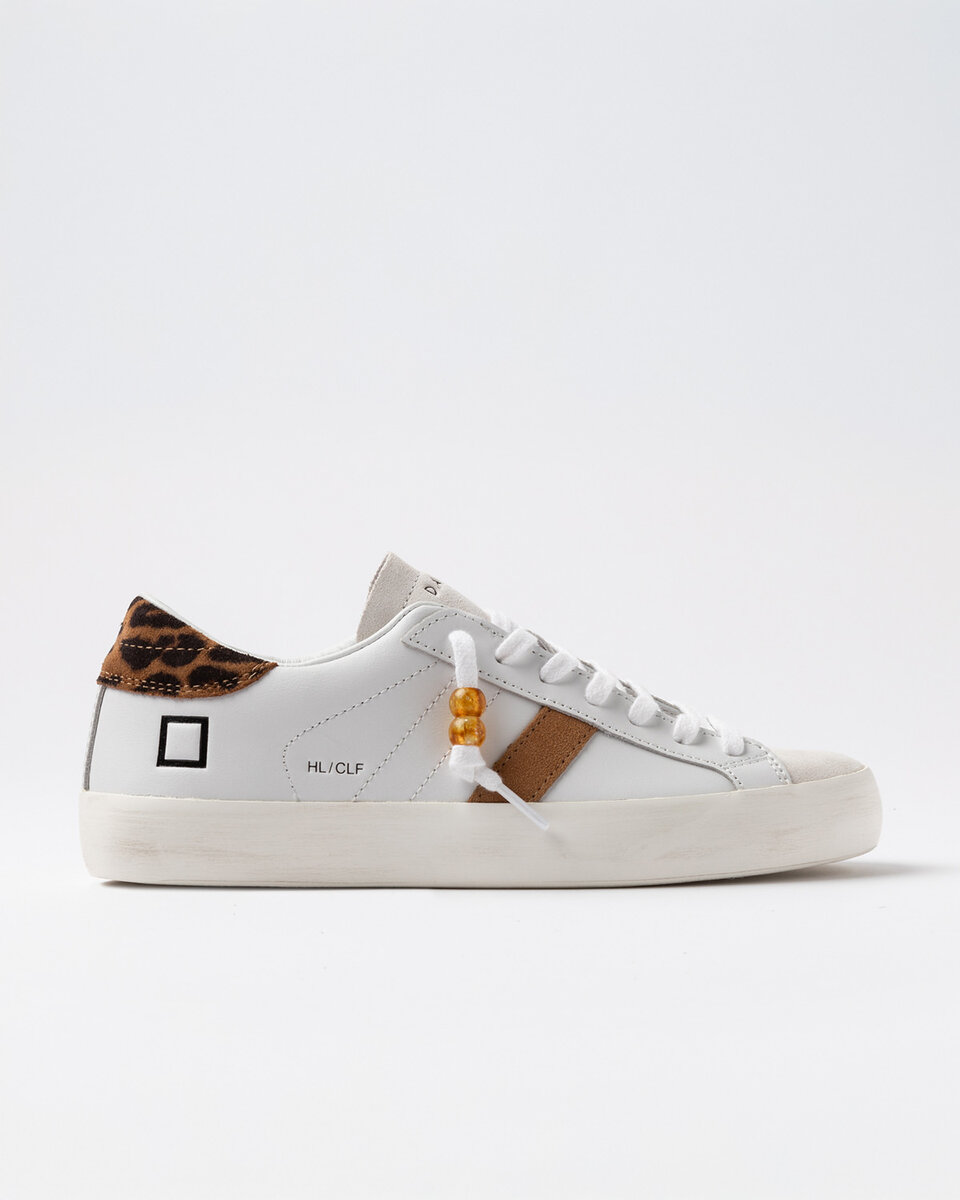HILL LOW CALF BIANCO-LEOPARDO