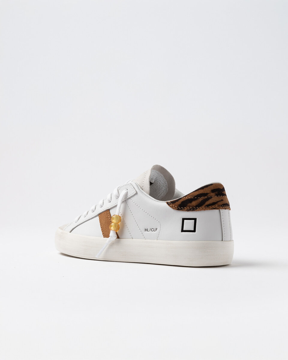 HILL LOW CALF BIANCO-LEOPARDO
