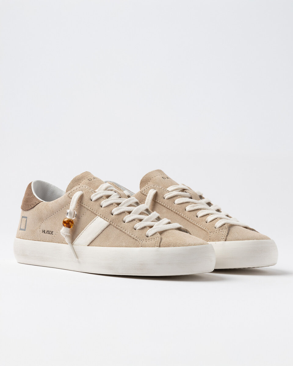 Hill Low in pelle scamosciata beige