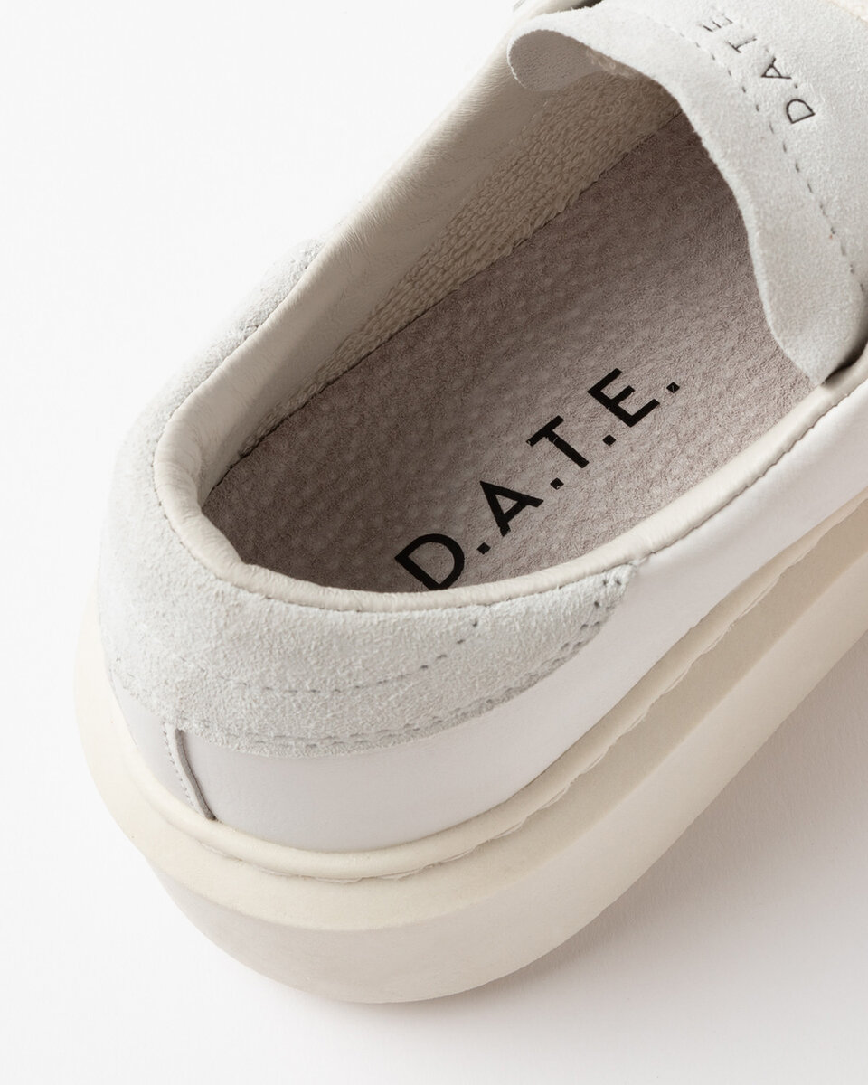 Hill Low PLATFORM BASSA IN PELLE DI VITELLO BIANCO-COOPER