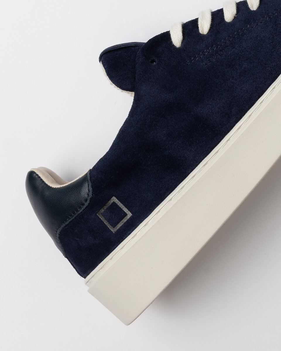 LEVANTE IN PELLE SCAMOSCIATA BLU